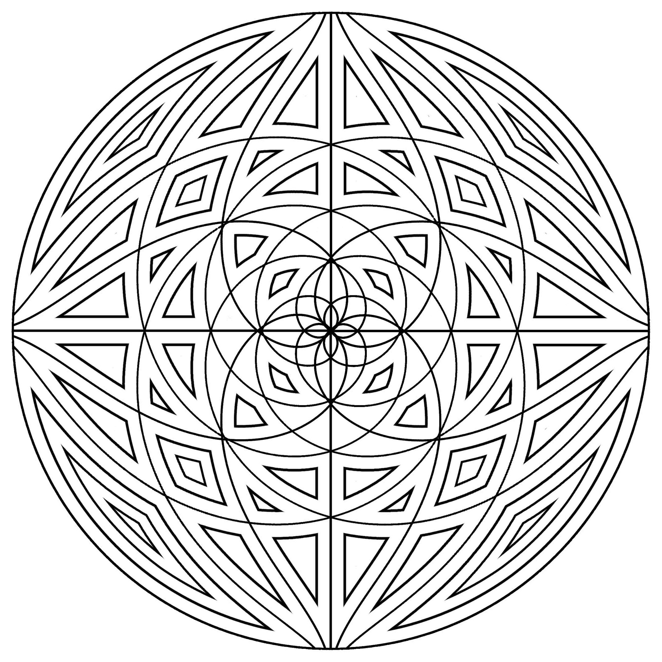 Disegni da colorare per adulti : Mandalas - 88