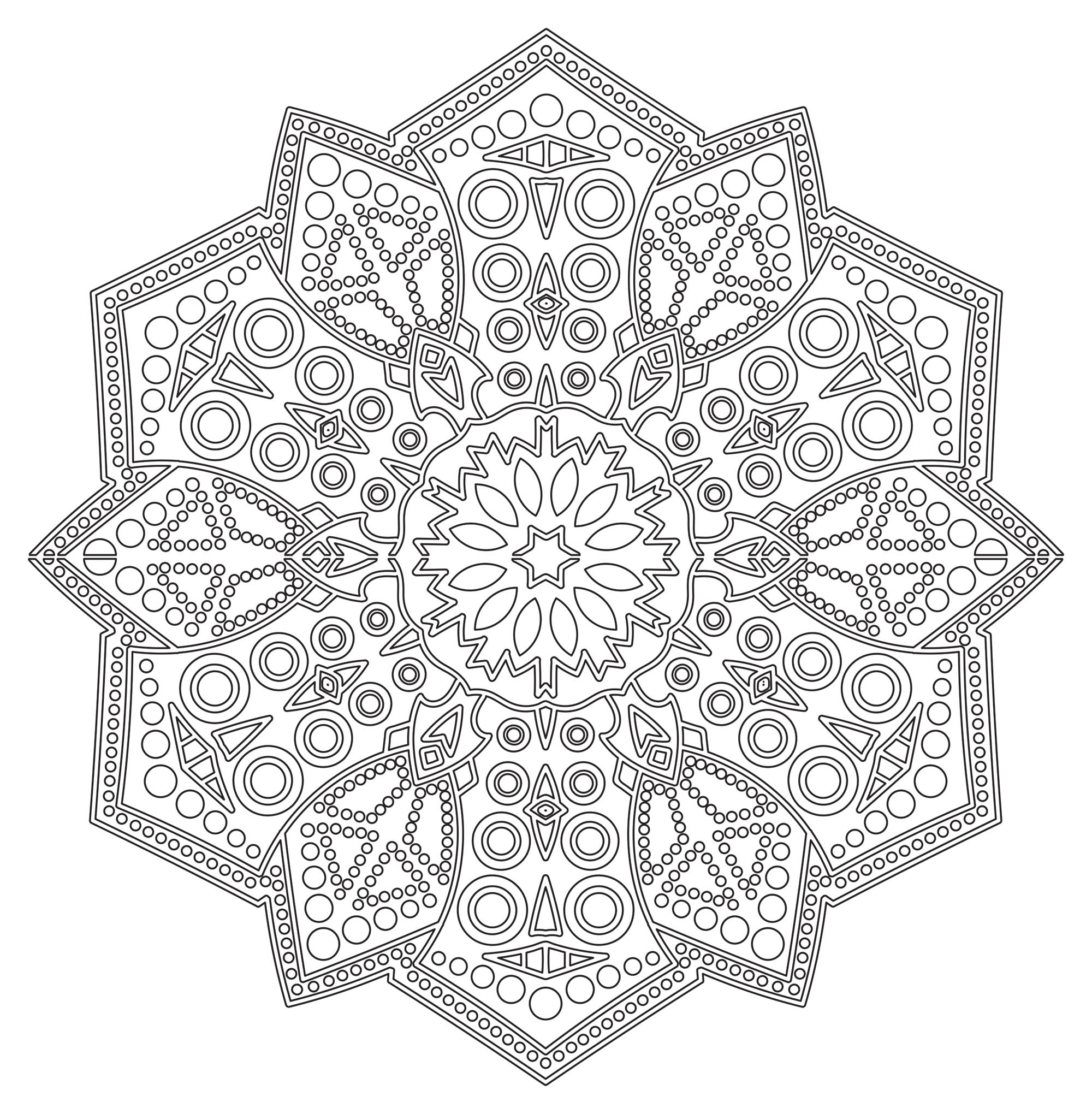 Disegni da colorare per adulti : Mandalas - 3, Artista : Celine