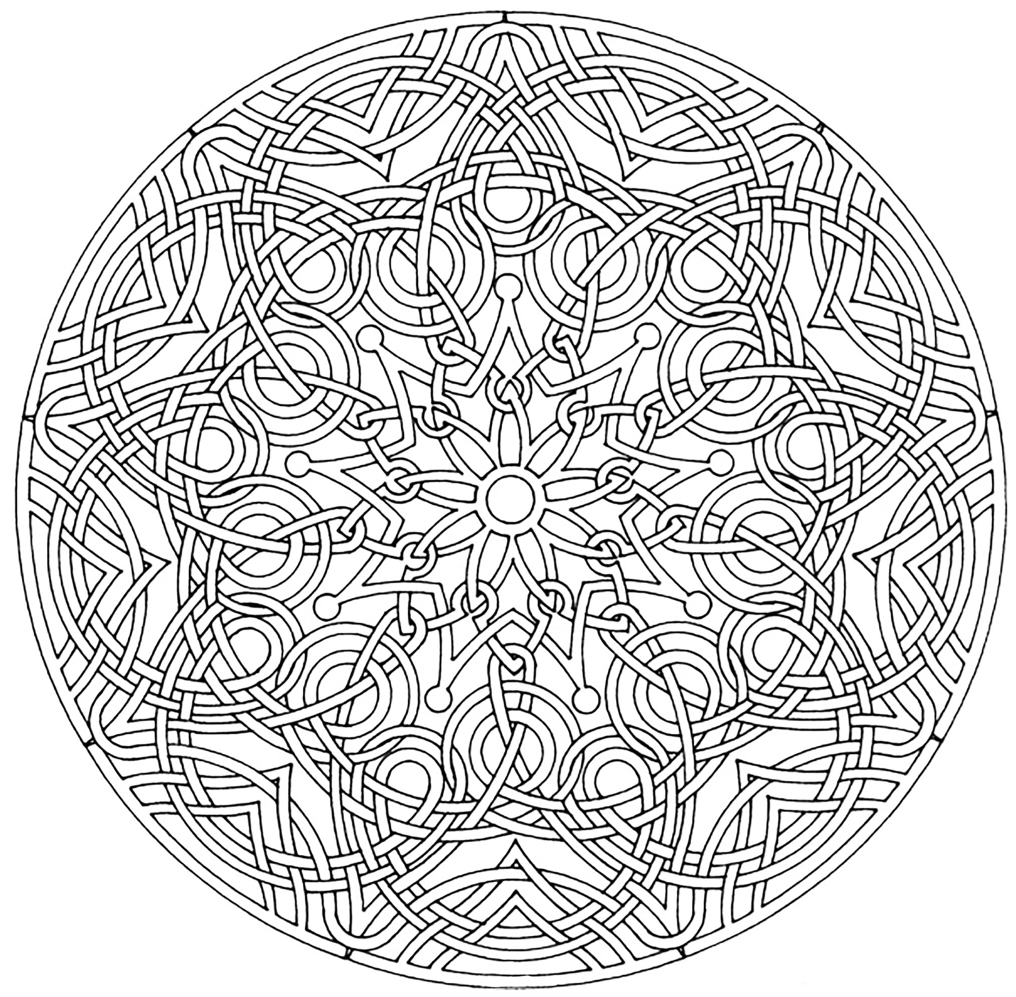 Disegni da colorare per adulti : Mandalas - 117