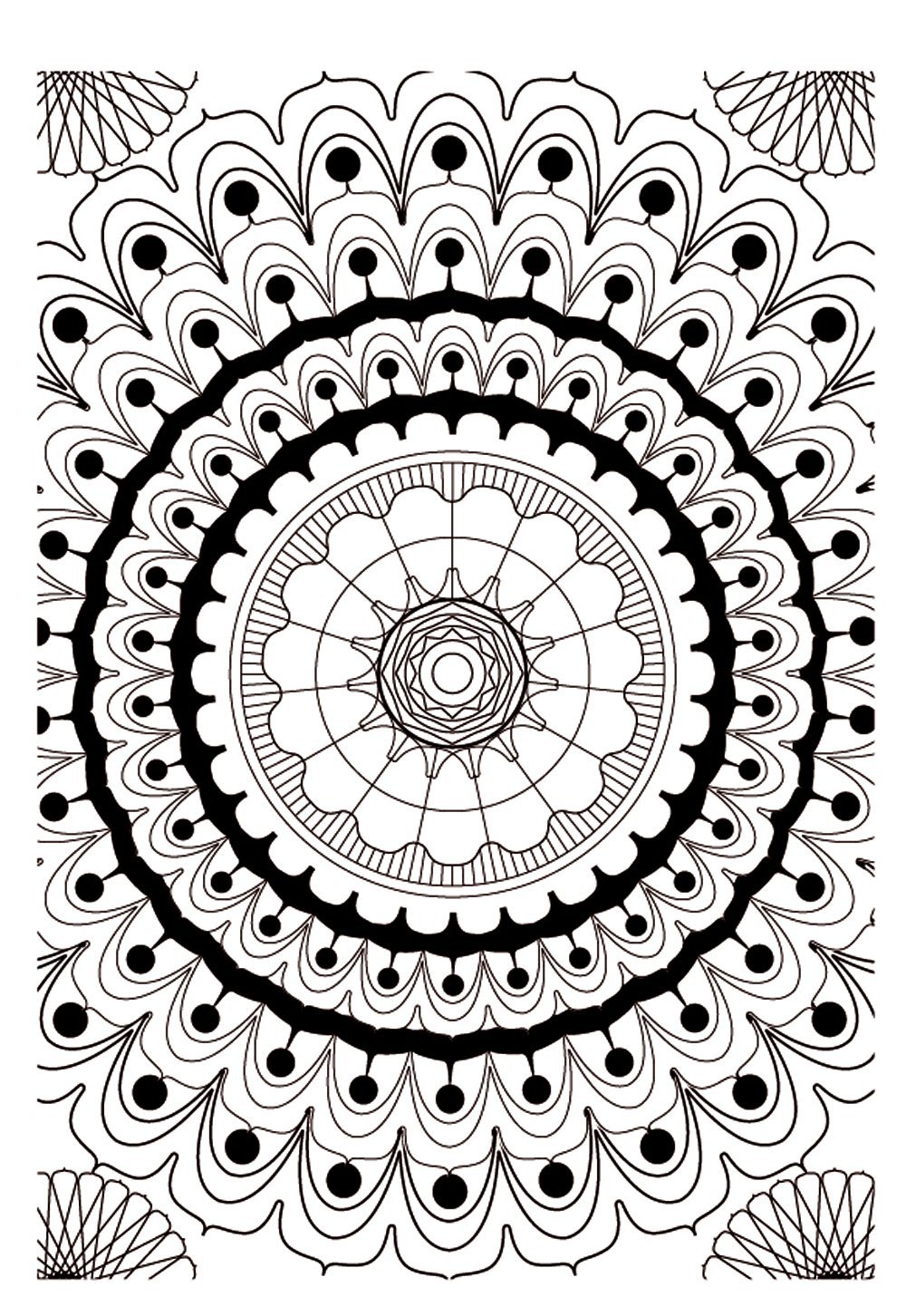 Disegni da colorare per adulti : Mandalas - 1