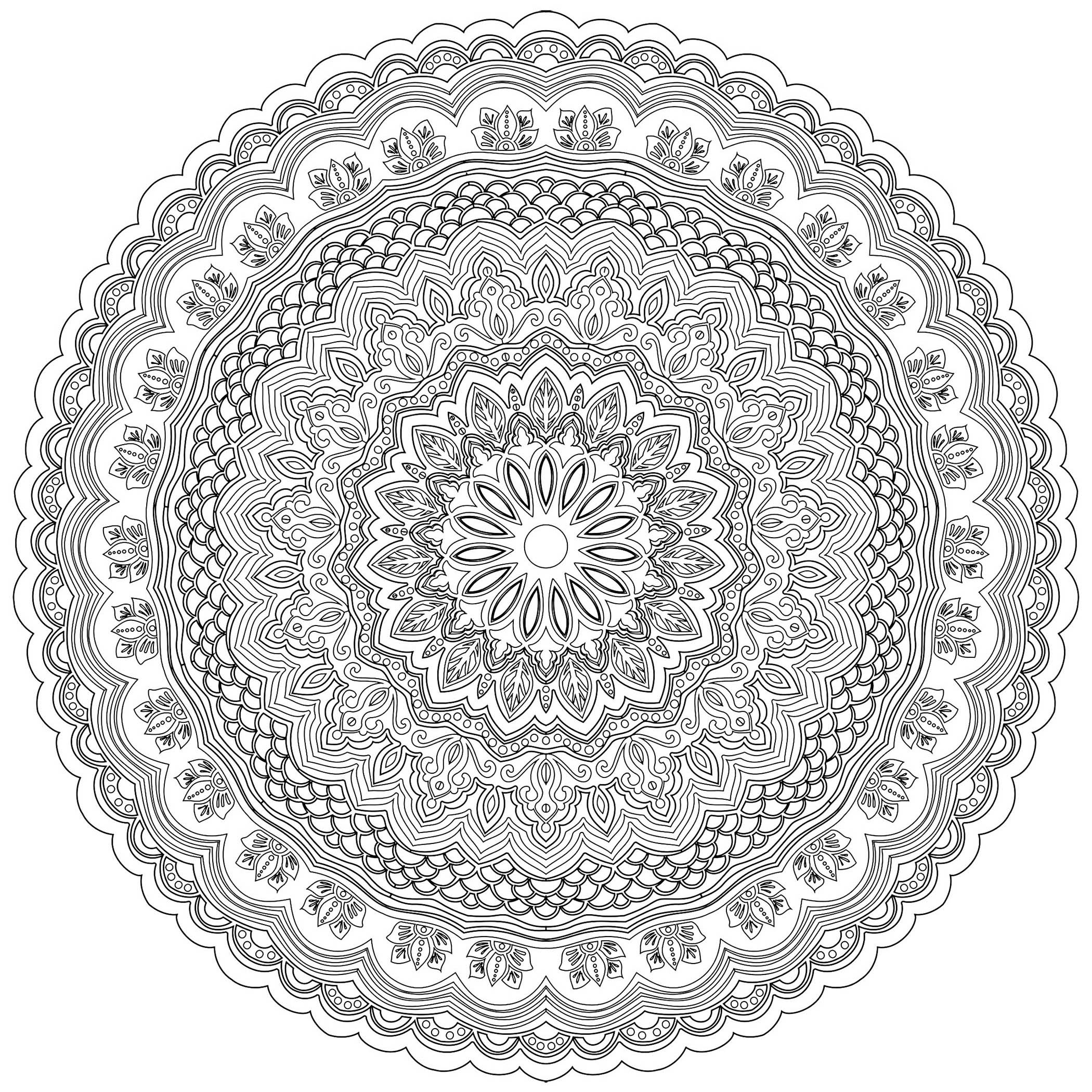 Disegni da Colorare per Adulti : Mandalas - 3, Artista : Celine