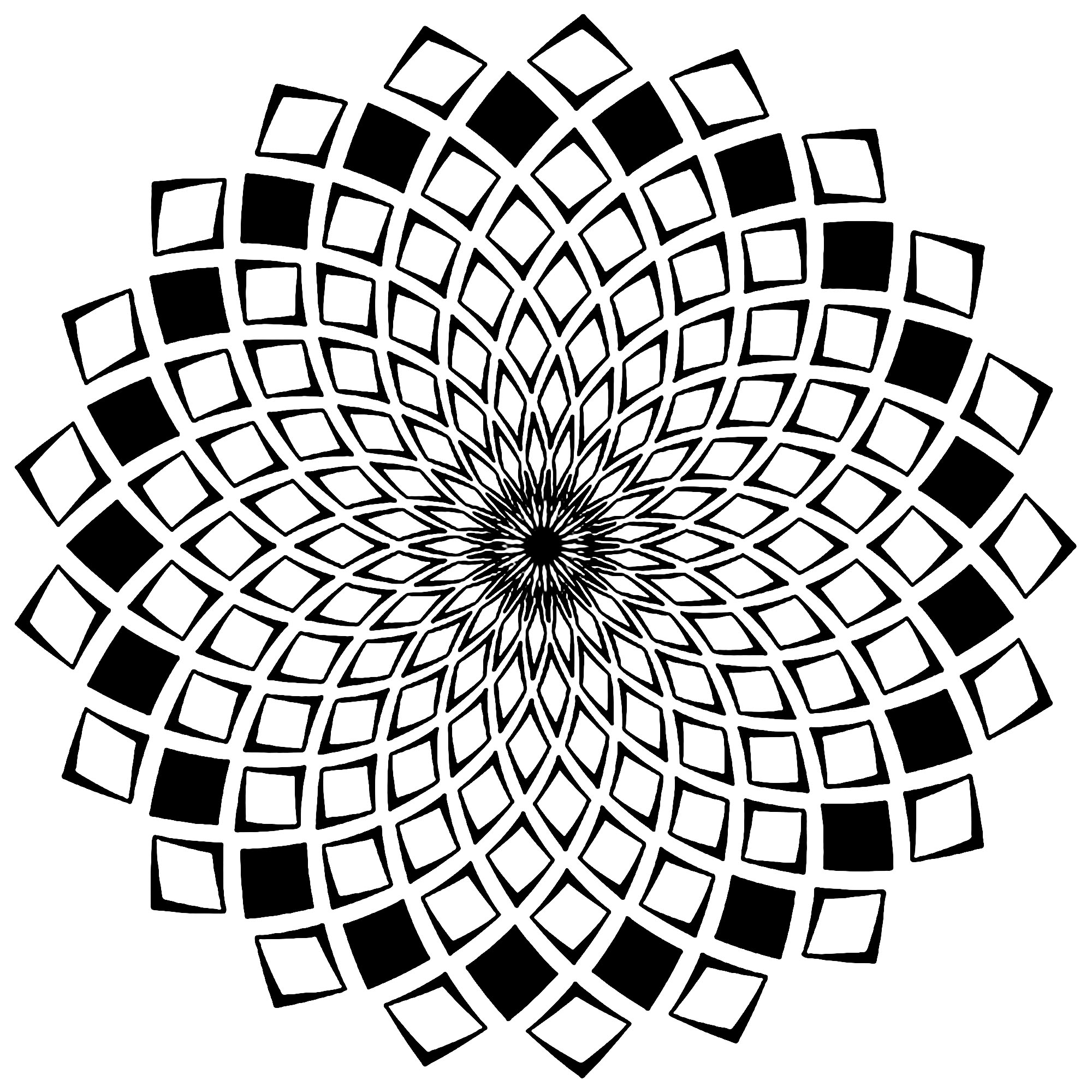 Disegni da colorare per adulti : Mandalas - 206