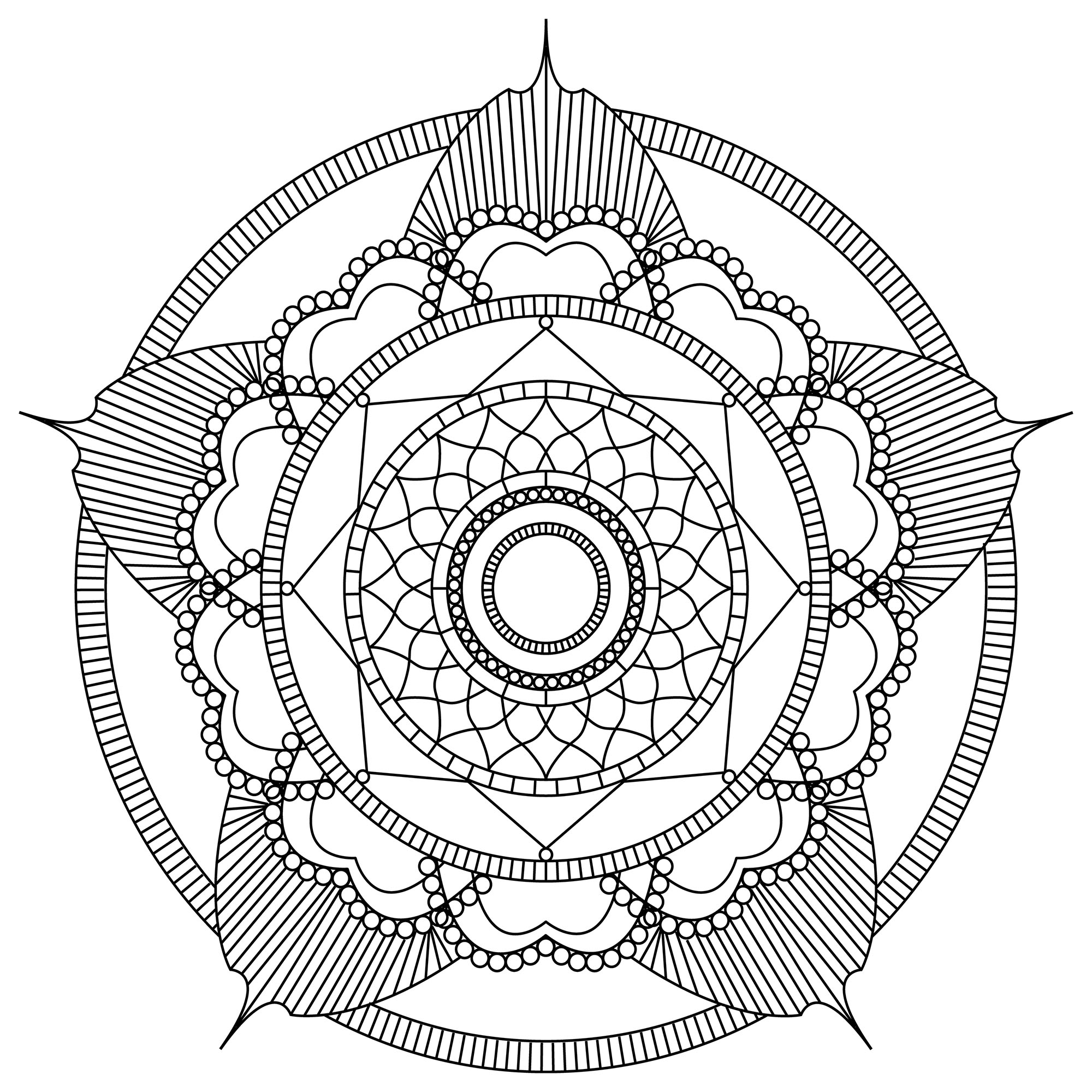 Disegni da colorare per adulti : Mandalas - 197, Artista : MPC Design