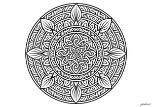 Mandala con intricati motivi celtici