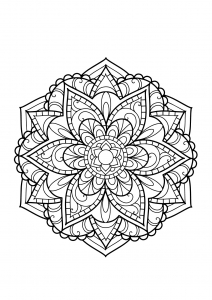 Mandala da un libro da colorare gratuito per adulti