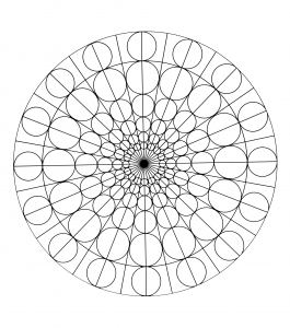 Libero mandala da colorare : circoli