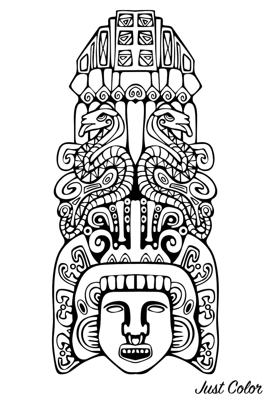 Maya Aztechi E Incas Maya Aztechi E Incas Disegni Da Colorare Per Adulti