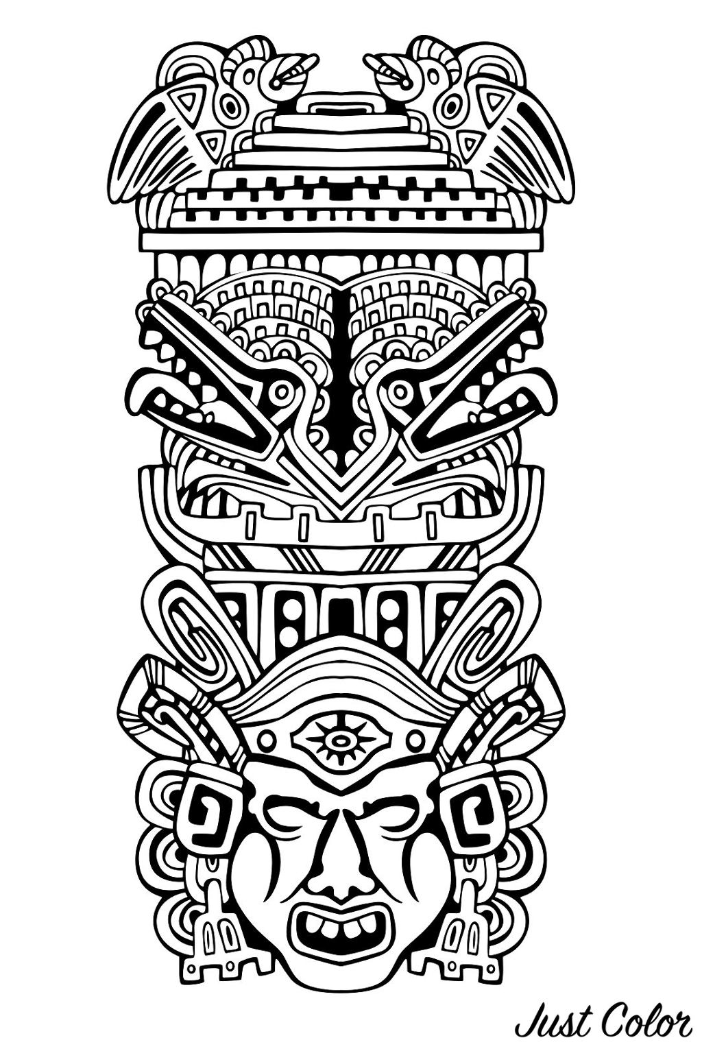 Maya Aztechi E Incas 998 Maya Aztechi E Incas Disegni Da Colorare Per Adulti
