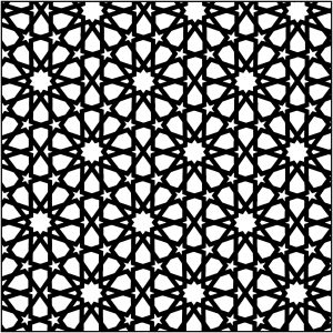 Arte moresca   linee spesse e stelle