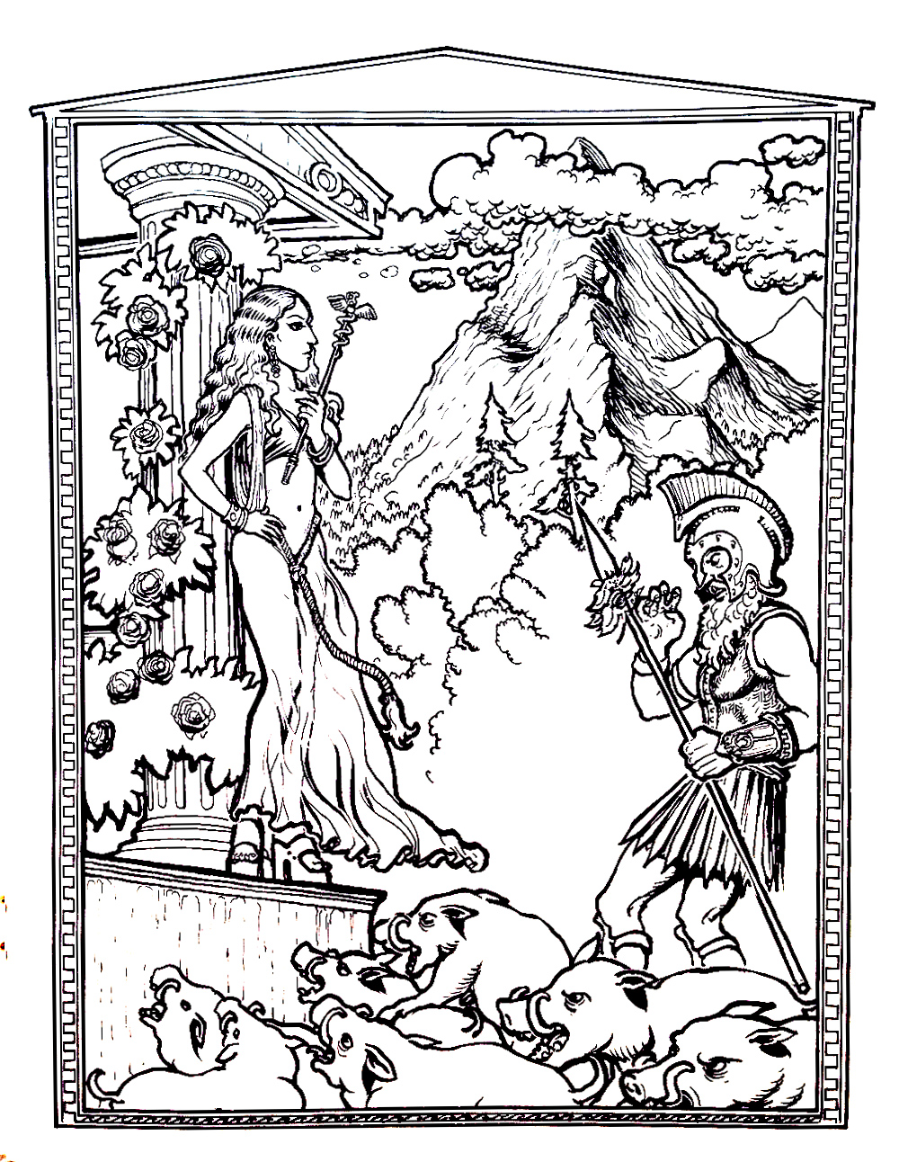 Disegni da colorare per adulti : Miti e leggende - 9
