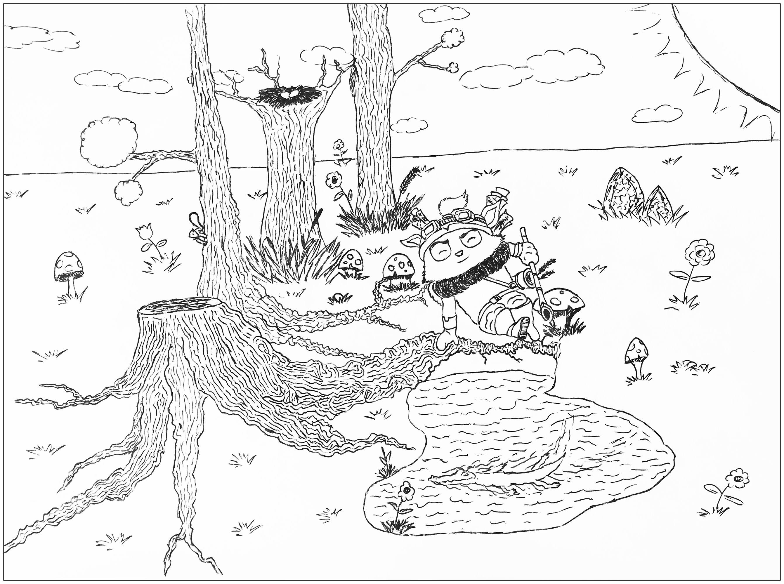 Disegni da colorare per adulti : Miti e leggende - 45, Artista : Mathias Disegni da colorare per adulti : Miti e leggende - 45, Artista : Mathias