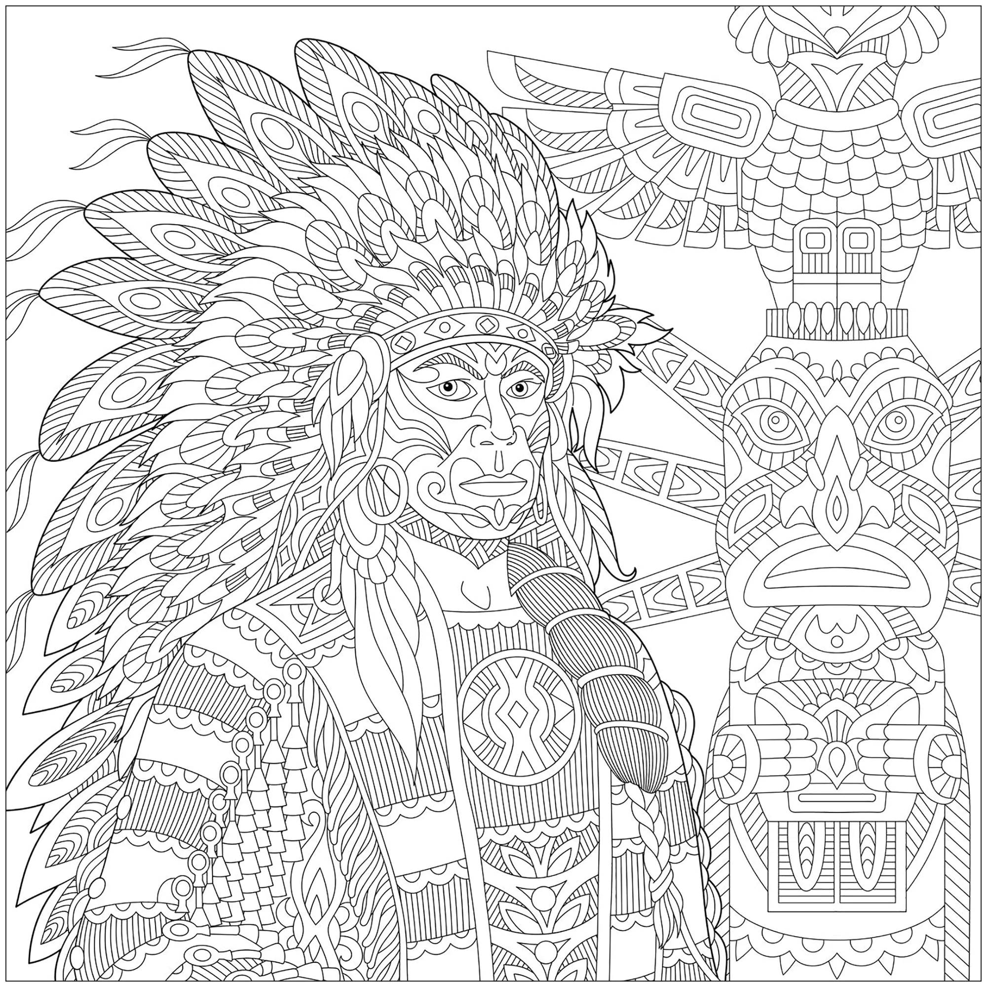 Indiano-damerica-48521 (Pagina Indiano dAmerica da Colorare per adultos)