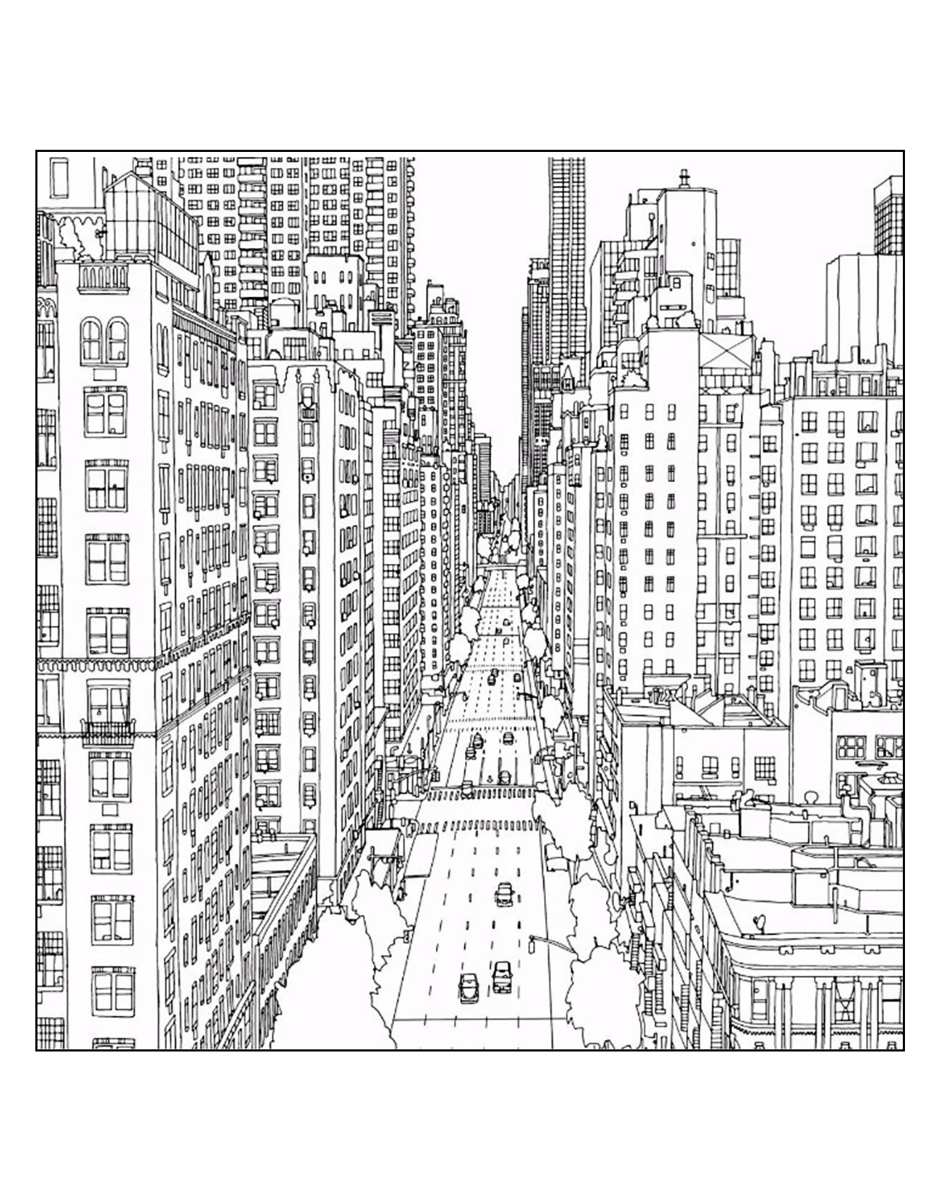 Disegni da colorare per adulti : New York - 15