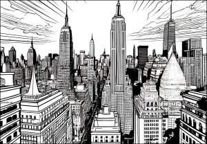 Vista centrale di Manhattan