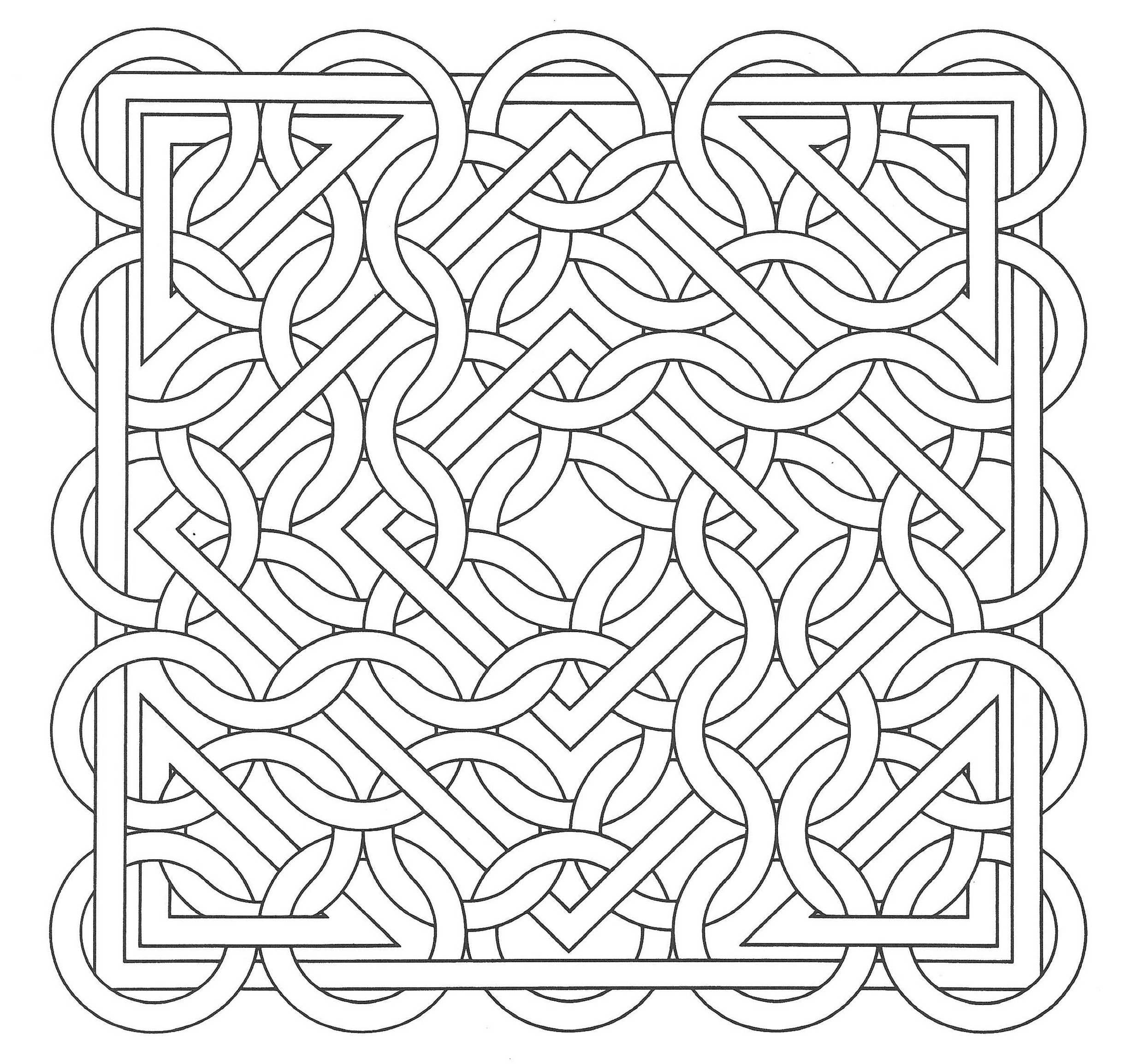 Disegni da colorare per adulti : Op Art - 19