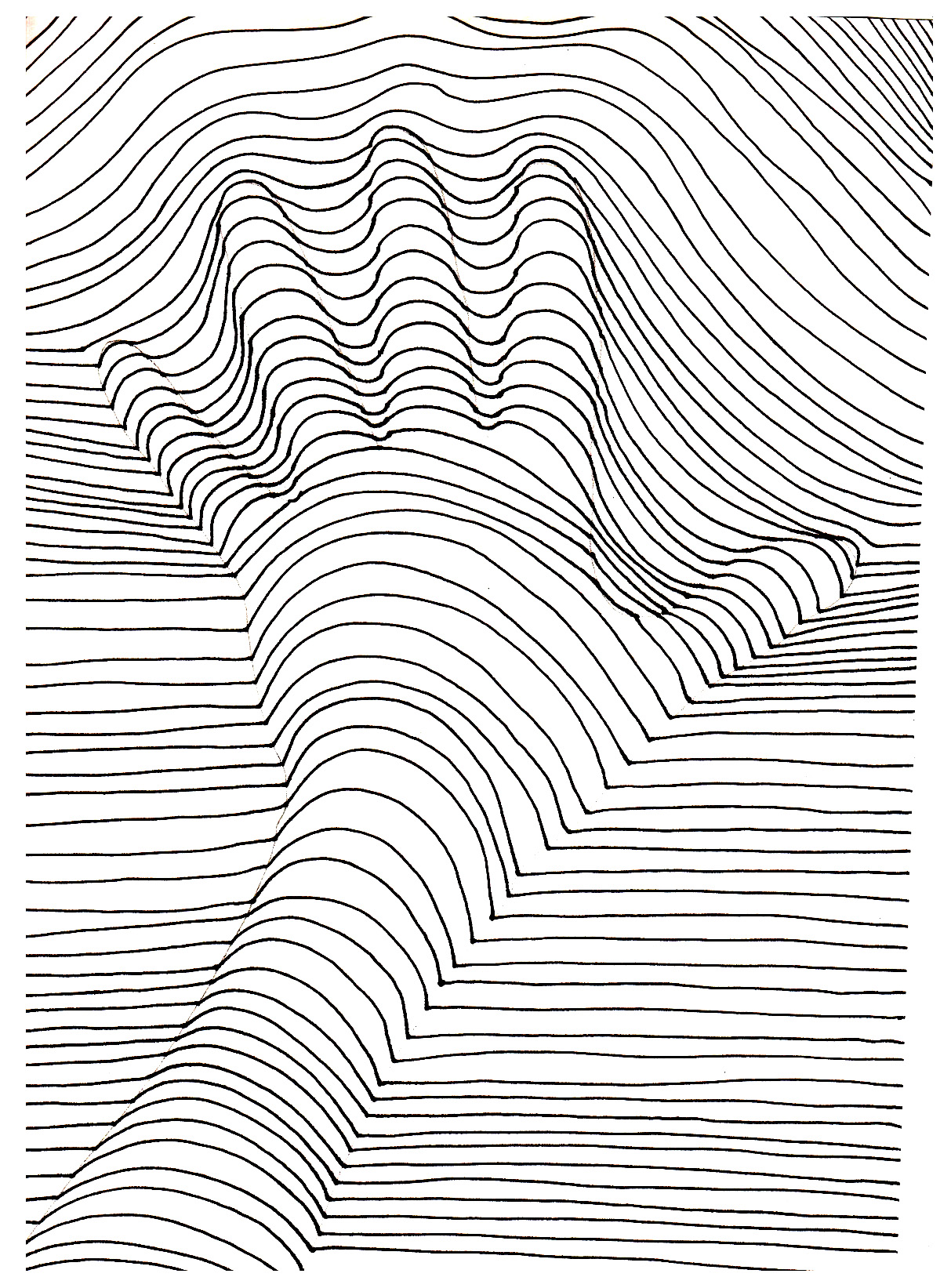 Disegni da colorare per adulti : Op Art - 5
