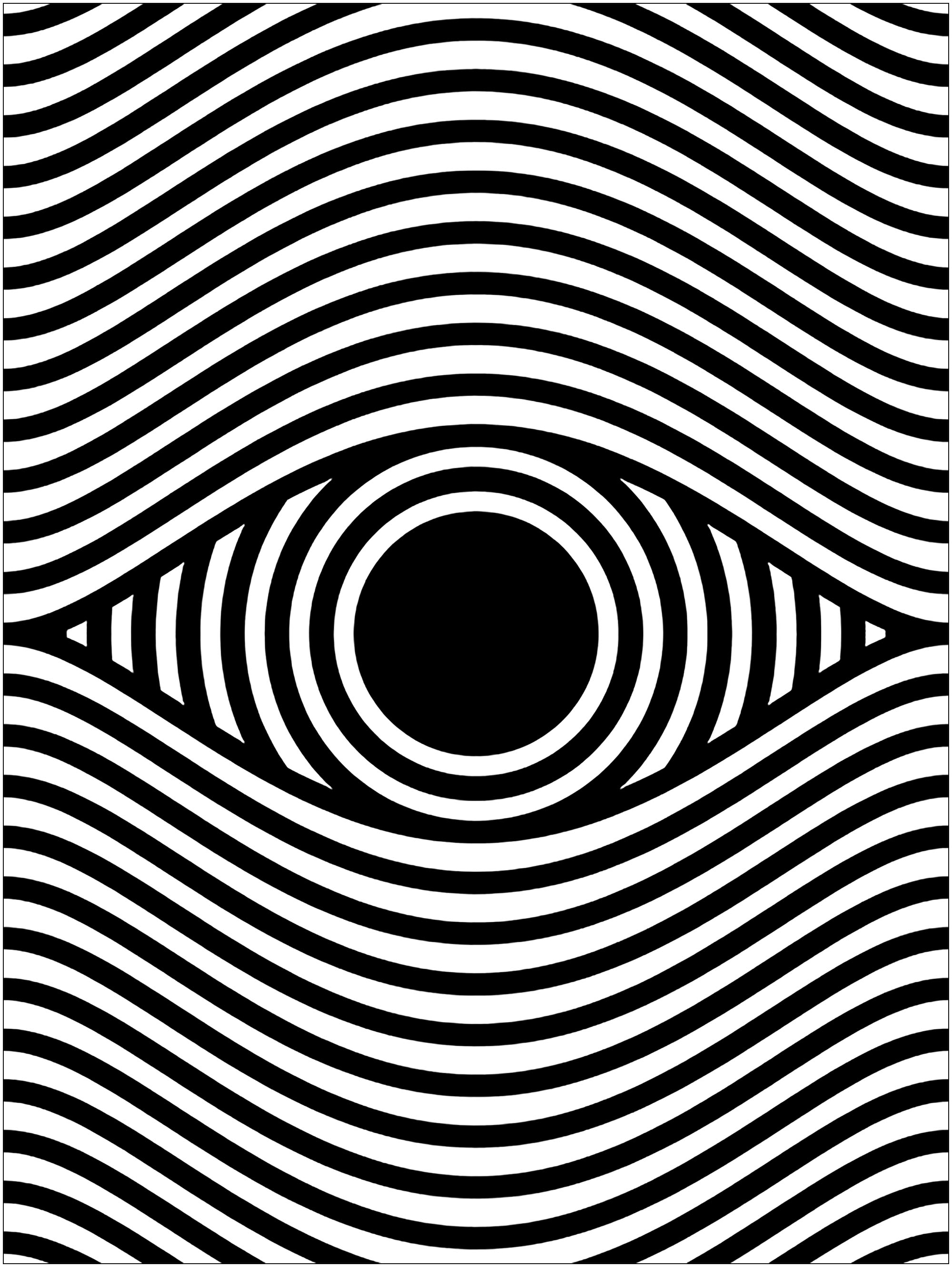 Pagina Op Art da Colorare : Op-art-46516 Pagina Op Art da Colorare per adultos : Op-art-46516