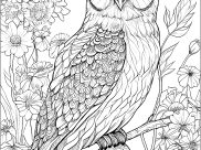 Pagine Gufi da Colorare per adultos