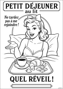 Poster per la Colazione a Letto, Stile Anni '50