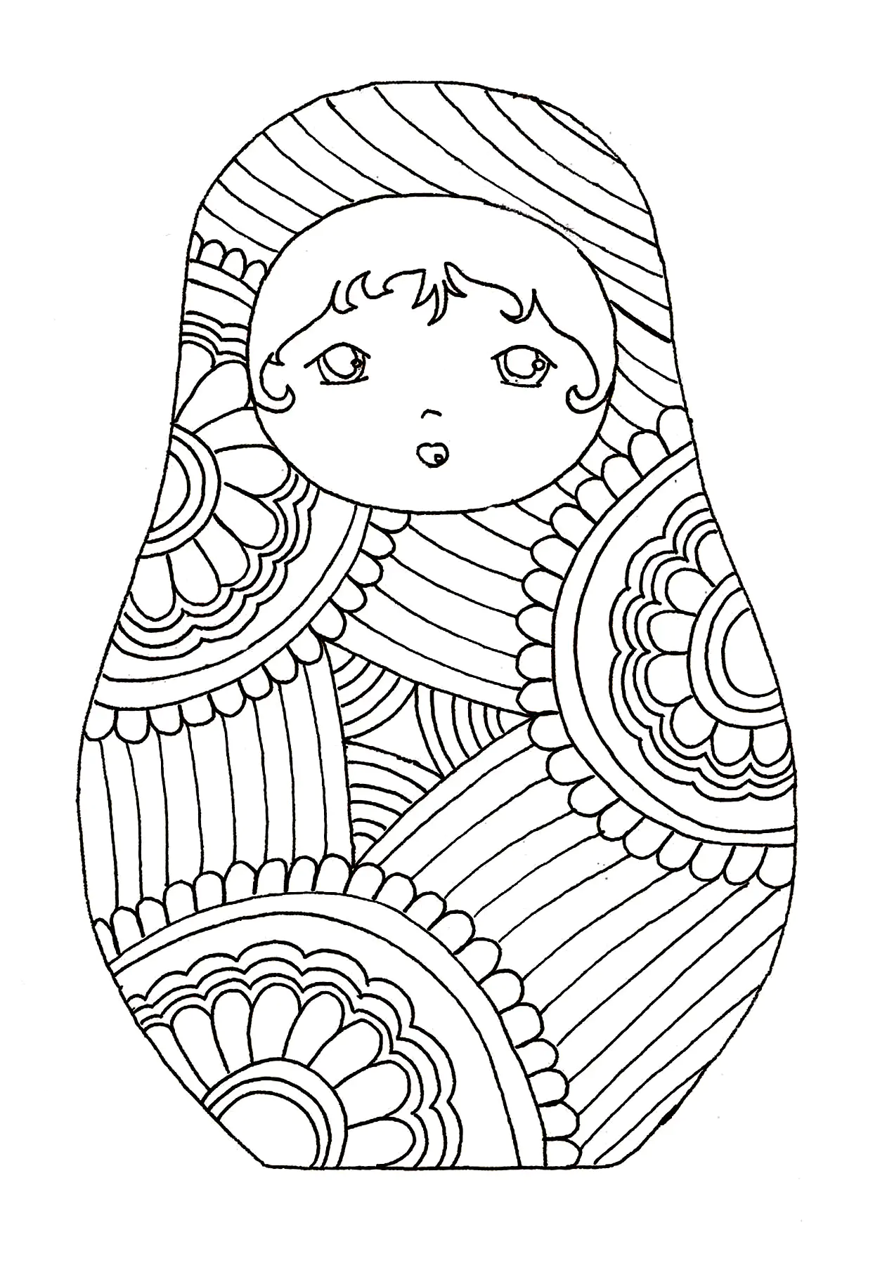 Bambole-russe-88903 (Pagina Bambole russe da Colorare per adultos)