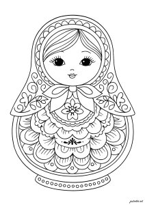Elegante bambola russa