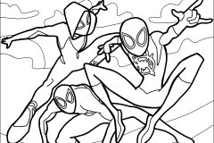 子ども用印刷ぬりえページ：スパイダーマン：アクロス・ザ・スパイダーバース