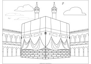 免费的 イスラム教 着色页，适合小朋友打印 (子ども向けぬりえ：イスラム教)