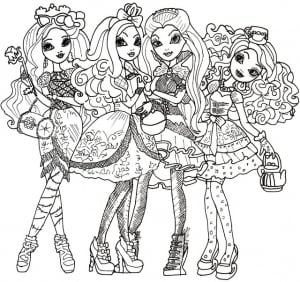 简单且免费的 エバーアフターハイ 着色页 (子ども向けぬりえ：エバーアフターハイ)