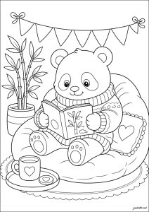 静かなひととき、この読書パンダにとって