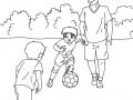 简单有趣的 サッカー 儿童着色页 (子ども向けぬりえ：サッカー)