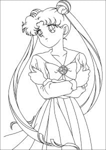 塗り絵-セーラームーン-00002 (子ども向けぬりえ：セーラームーン)