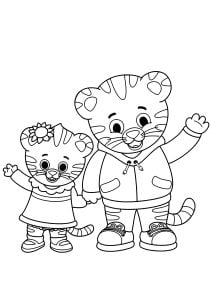 ダニーと彼の妹 (子ども向けぬりえ：ダニーの村)