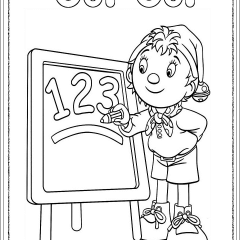 子ども用印刷ぬりえページ：ノディ