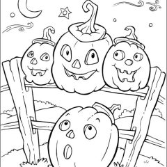 子ども用印刷ぬりえページ：ハロウィン