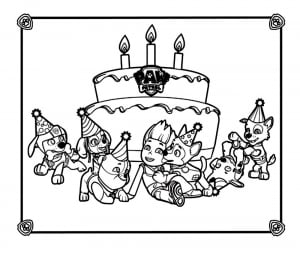 简单的 パトパトロール 着色页打印 (子ども向けぬりえ：パトパトロール)