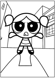 怒りの泡 (子ども向けぬりえ：パワーパフガールズ)