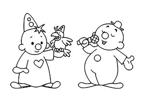 ブンバと悪戯好きな鳥とその歌手の友達 (子ども向けぬりえ：ブンバ)