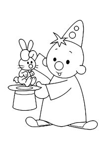 ブンバは帽子からウサギを出した (子ども向けぬりえ：ブンバ)