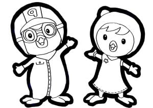 ポロロとペティ (子ども向けぬりえ：ポロロ)