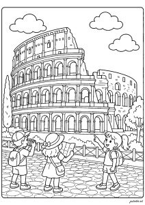 ローマの雄大なコロッセオ（イタリア）の探検