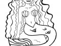 可爱的 人魚 着色页打印 (子ども向けぬりえ：人魚)