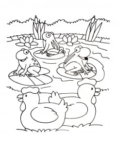 简单且免费的 農場 着色页 (子ども向けぬりえ：農場)