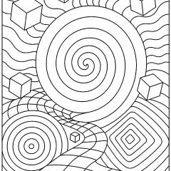 子ども用印刷ぬりえページ：Illusions d'optique