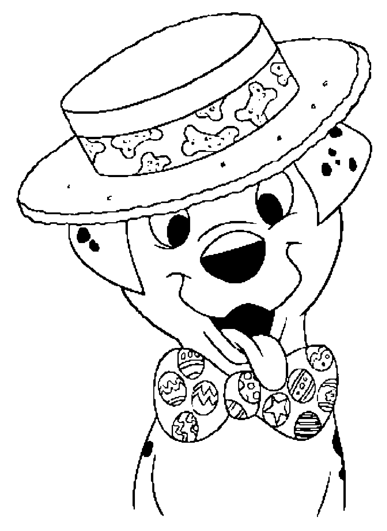 無料でダウンロードできる101匹わんちゃんの塗り絵 (子ども用印刷ぬりえ：101匹わんちゃん)