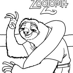 子ども用印刷ぬりえページ：Zootopia 2