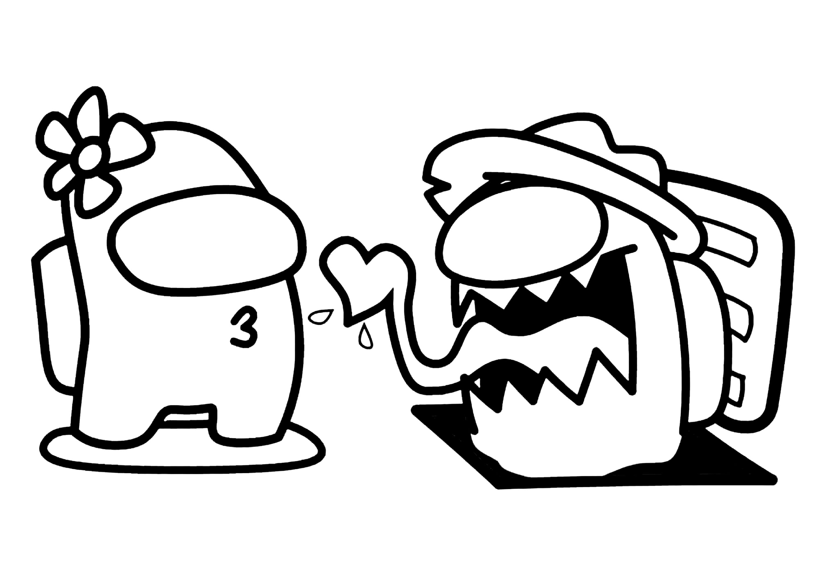 儿童着色页 アモング・アス - 94438 (子ども用印刷ぬりえ：アモング・アス)