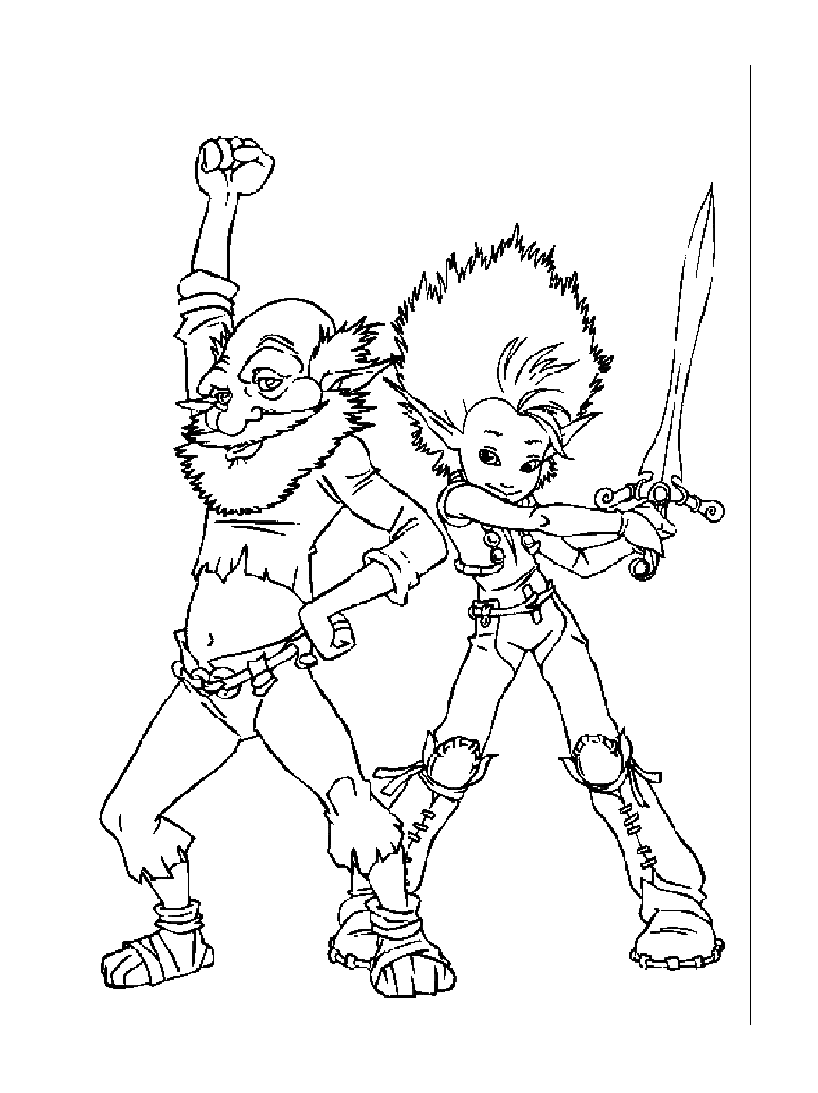 アーサーとミニモイの無料ぬりえ (アーサー)