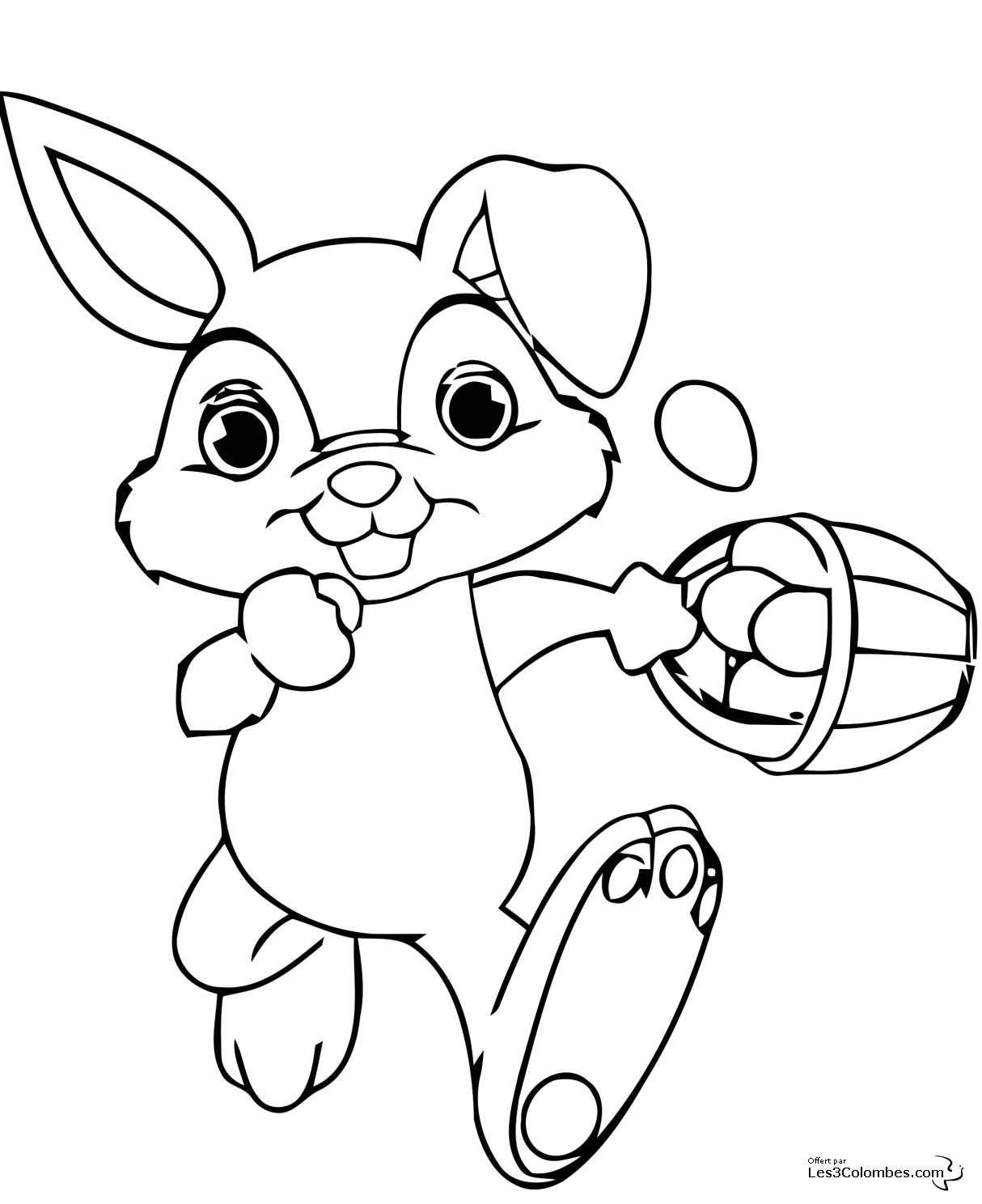 無料でダウンロードできるイースターの塗り絵 (子ども用印刷ぬりえ：イースター)