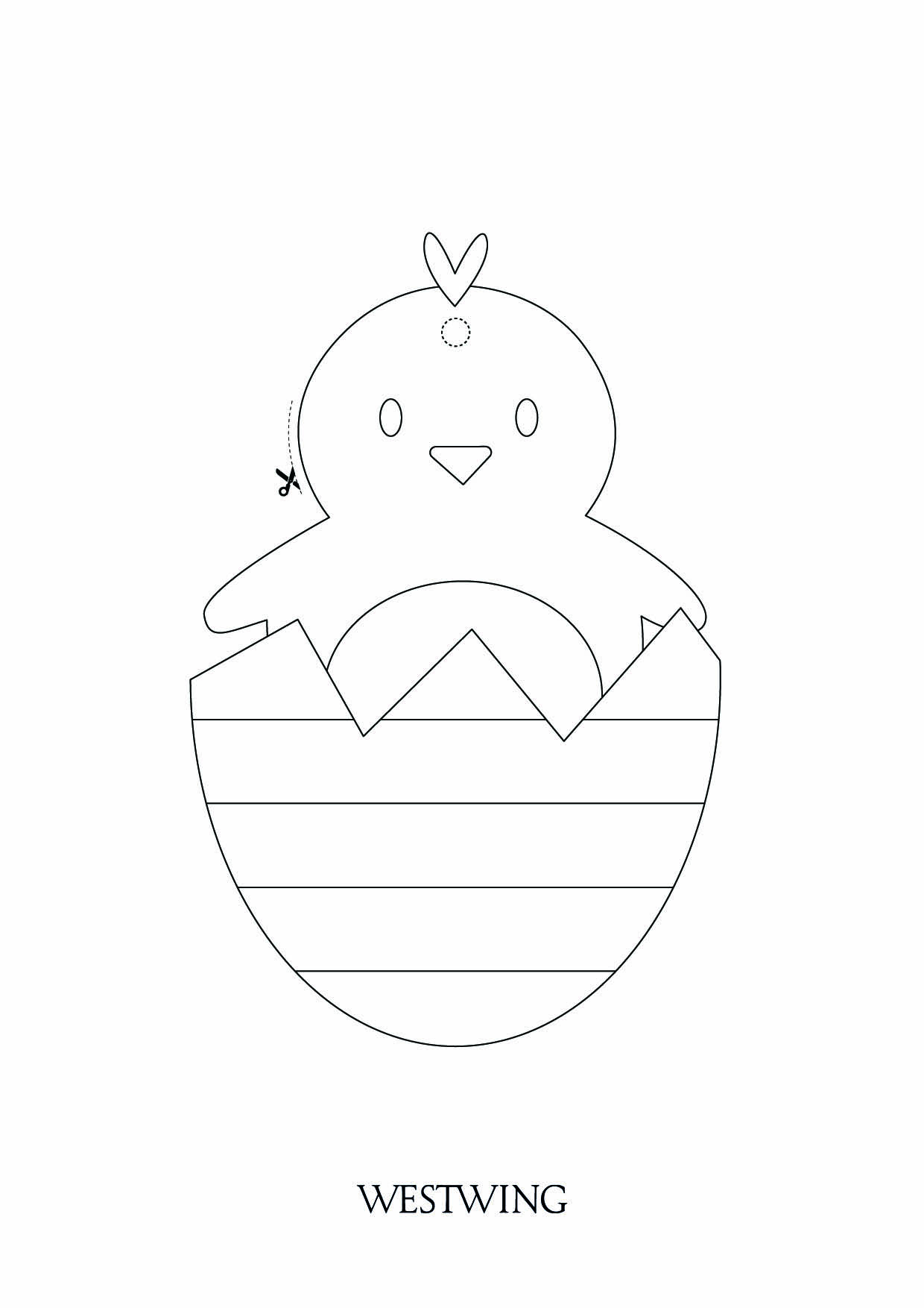 イースターの塗り絵 子供用 (子ども用印刷ぬりえ：イースター)