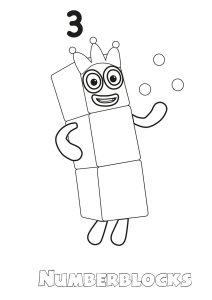 子ども用印刷ぬりえページ：カラフルな数字